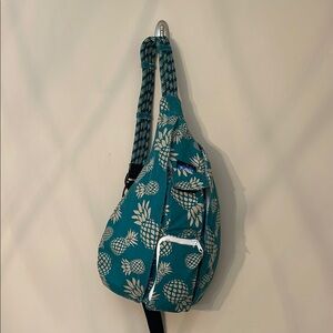 KAVU Original Rope Bag Sling Pack Adjust Rope Shoulder Strap Pineapple Passion